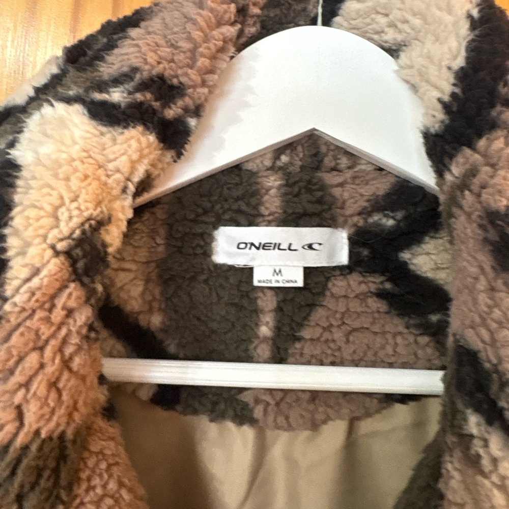 O’Neill Heath Geo Printed High-Pile Fleece Jacket Size Medium New With Tags - Picture 5 of 7